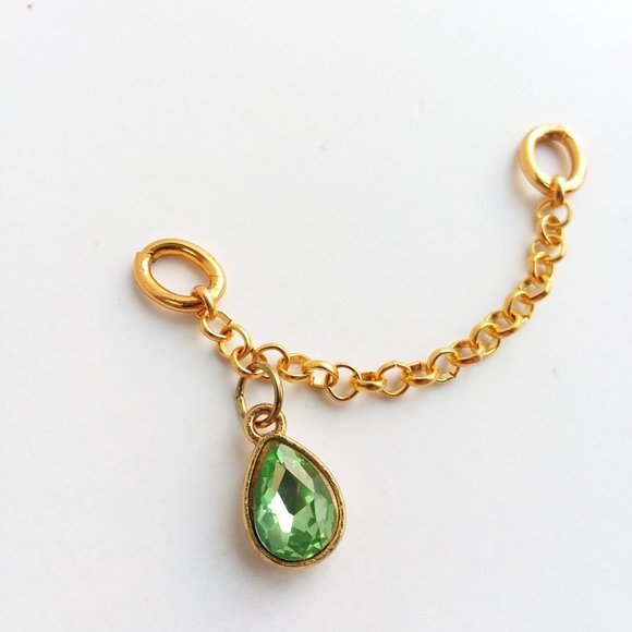 Green rhinestone shoe charm Roller Skate accessory chain charm - Picture 8 of 8